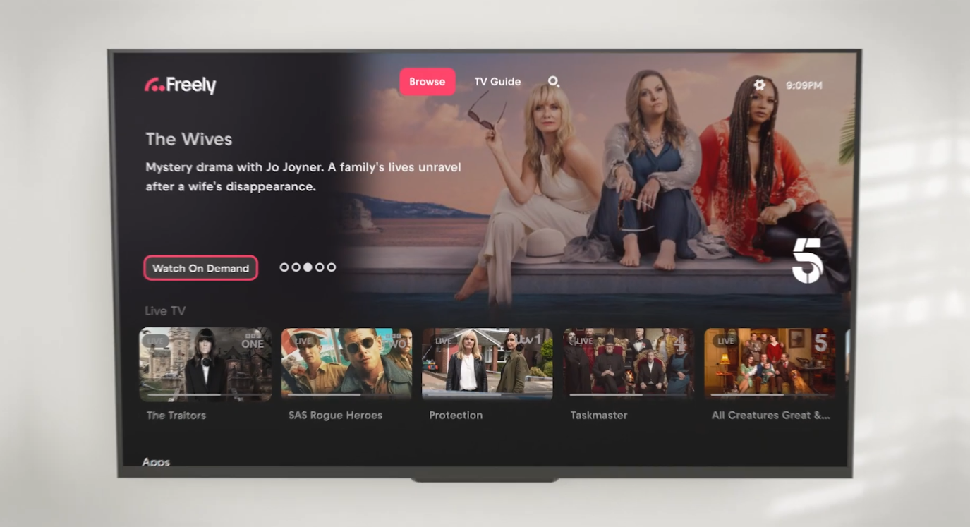 Freely becomes available on more TV brands across the UK