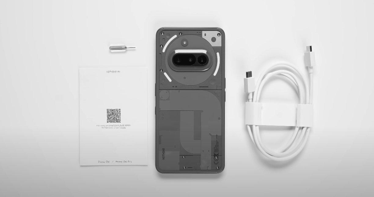 Nothing Phone 3A Lite charger and box contents revealed