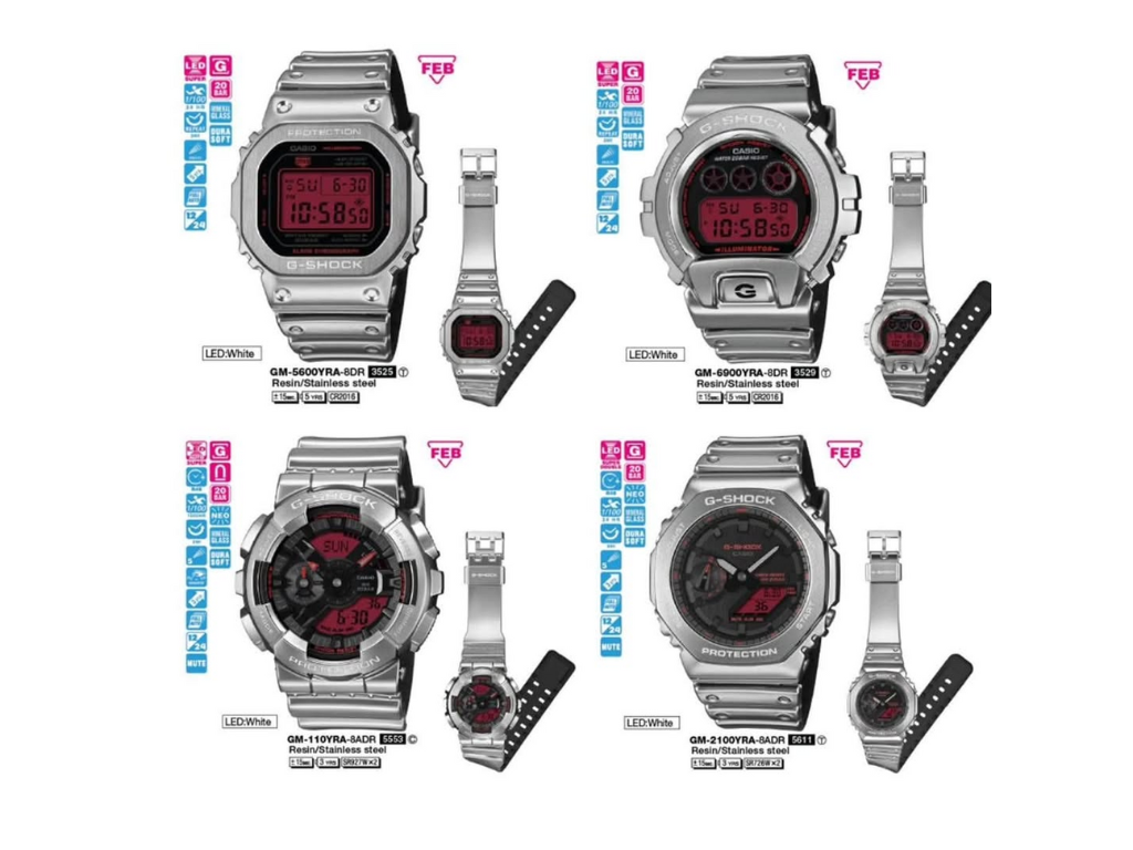 Casio Red Rectangular Casio Unveils New Red Display Watches