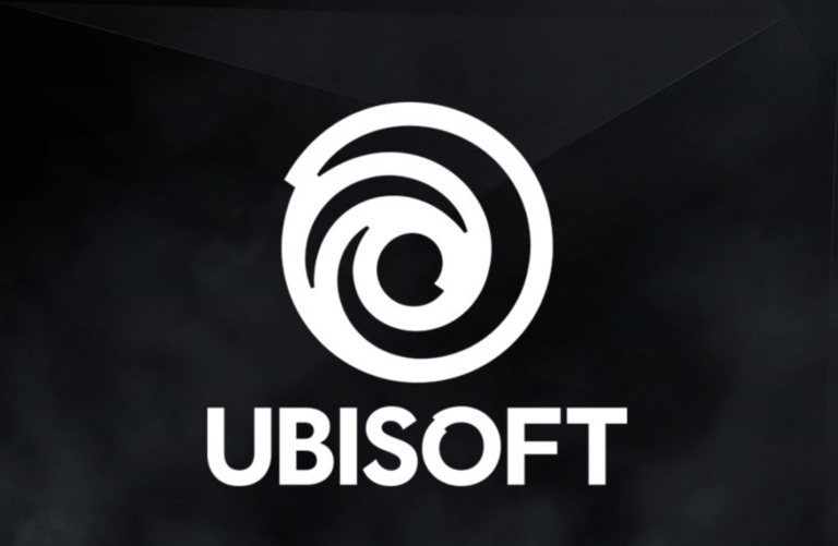 Ubisoft's logo on a colourful background, symbolising the company's creative approach to strategic partnerships and collaborations in the gaming industry, with a focus on minority stake sales and asset divestment.