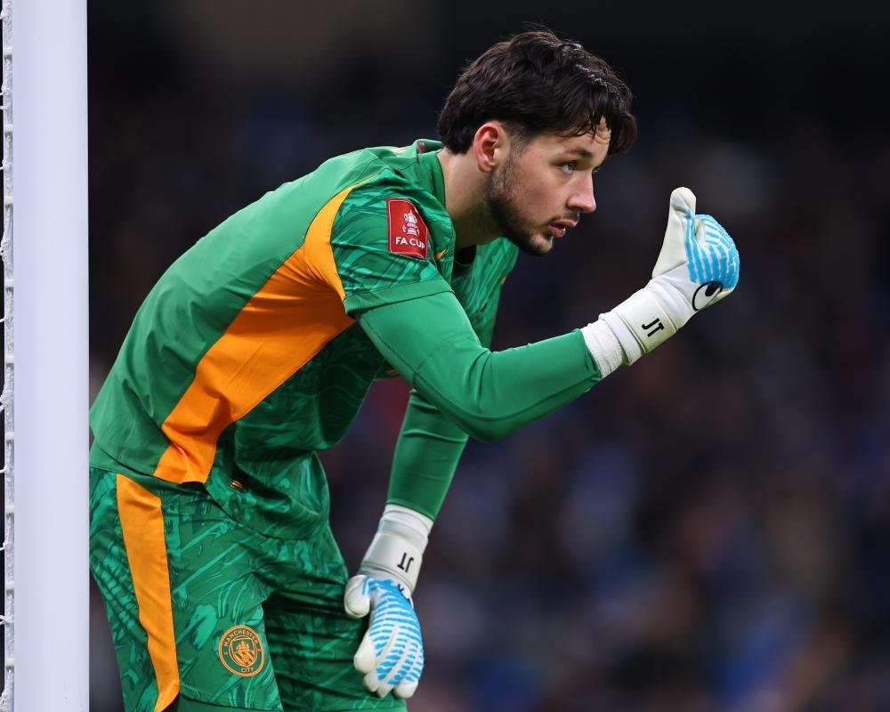 James Trafford in action for Manchester City