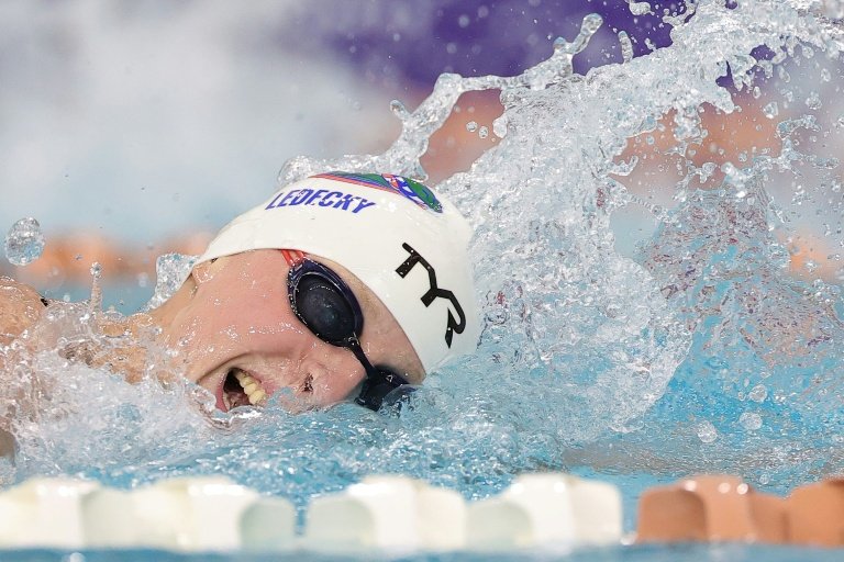 Katie Ledecky swimming record breaker