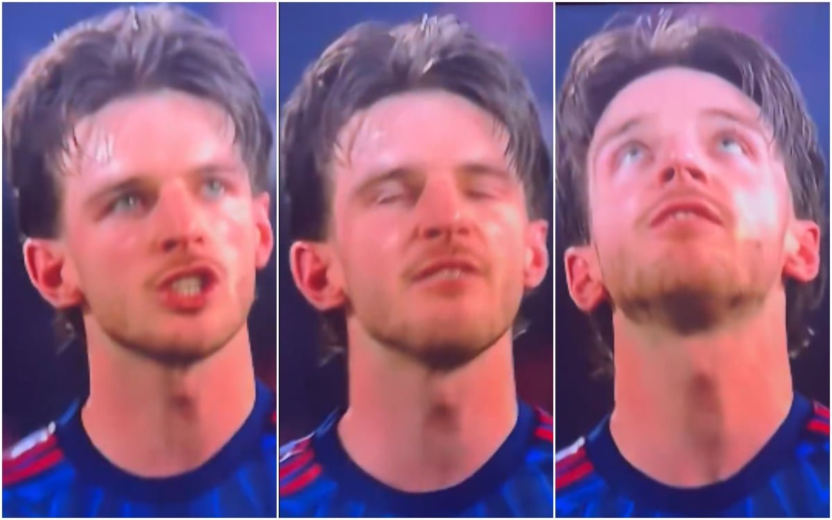 Arsenal midfielder Declan Rice in action