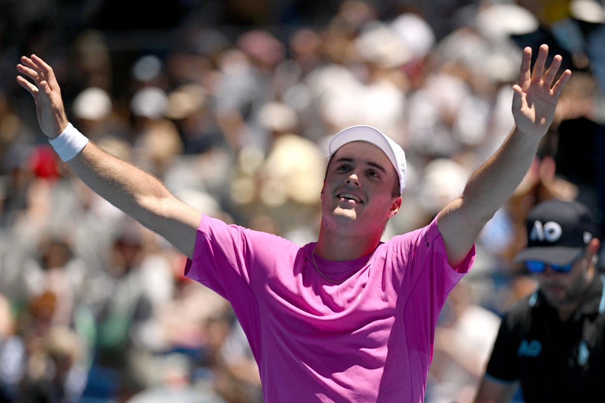 Arthur Fery in action at Australian Open