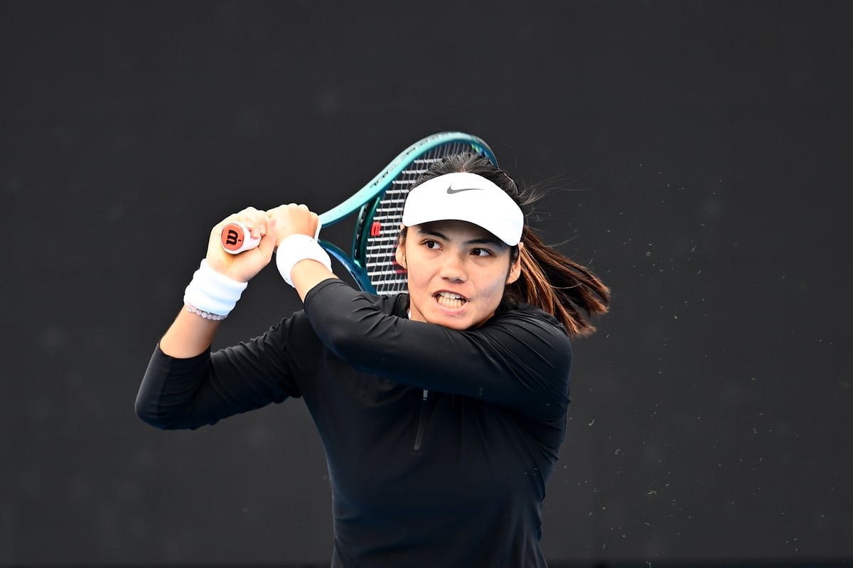 Emma Raducanu in action at Australian Open