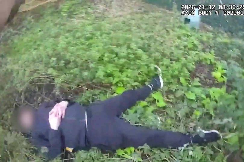 UK police car in high-speed chase