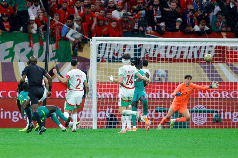 Senegal players celebrate AFCON win