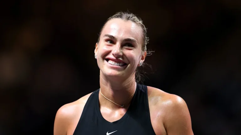 Aryna Sabalenka in action at the Australian Open