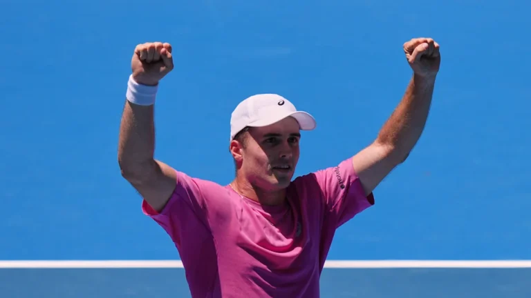 Arthur Fery in action at Wimbledon